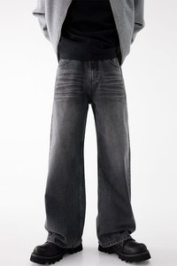 New and <strong>Soft</strong> <strong>Jeans</strong> for Men and Women Spring and Autumn Vintage Washed Men's <strong>Jeans</strong> Man Zipper Loose Straight Leg <strong>Jeans</strong> - Product Image 4