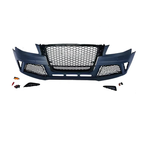 Kit carrosserie de remplacement et d'amélioration pour pare-chocs avant style RS4 avec calandre en nid d'abeille et cadre inférieur pour <span class=keywords><strong>Audi</strong></span> A4 S4 B8 2008-2012 - Product Image 2