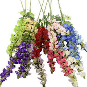 Fiori Artificiali di Bluebonnet e Larkspur in Seta, Stelo Lungo per Vasi Alti, Decorazione Floreale per Casa, Ringraziamento e San Valentino - Product Image 1