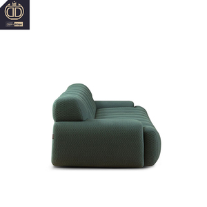 Grand canapé 3 places contemporain en tissu élastique respirant, vert foncé - Product Image 5