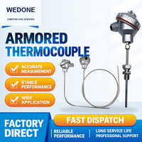 Thermocouple de type K WEDONE à vis, sonde en acier inoxydable à réponse rapide pour la mesure de haute température dans les fours industriels