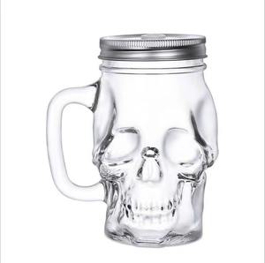 Venta al por mayor nuevo diseño de gran capacidad creativa con cabeza de <span class=keywords><strong>calavera</strong></span> vaso de cristal <span class=keywords><strong>vodka</strong></span> licores nuevo tarro de cristal fiesta Bar cristalería - Product Image 5
