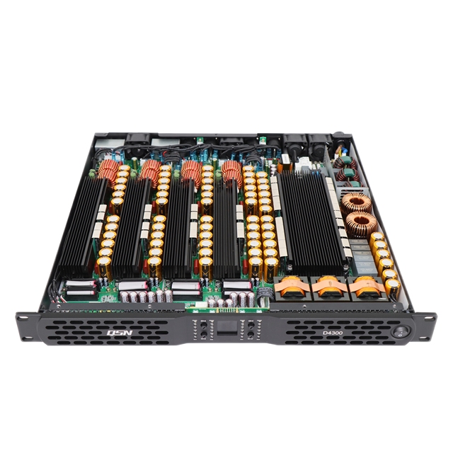 Low Moq 4*3000W Class D Amplifier Professional Grade 4 Channel Audio Power Amplifiers Suitable for Stage Concerts