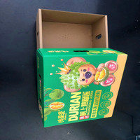 Emballage en carton ondulé de qualité supérieure pour Durians Boîte d'emballage DURIAN du fabricant en carton papier recyclable avec logo personnalisé