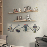 Mini panneau mural en métal noir en fonte, grille de 50x50mm, pour la décoration intérieure, l'affichage de photos, avec un design moderne et imperméable