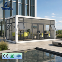 Maison Modulaire Préfabriquée de Luxe à Panorama Panoramique, Maisons Modernes Préfabriquées à 3 Chambres, Maison Conteneur en Verre