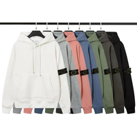 Sudadera con Capucha Oversize Unisex de Alta Calidad, Forro Polar Sólido, Logotipo Personalizado, Bordado 3D, 100% Algodón, Antipilling, Gruesa, para Hombre