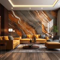 Panneaux muraux décoratifs en PVC imitation marbre du XVIIe siècle, 3000 mm, panneaux muraux modernes en WPC SPC pour l'intérieur des hôtels, imperméables, motif rayé