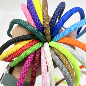 288 Màu Sắc Trong Kho 6Mm Dệt Đồng Bằng Phổ Phong Cách Bền Polyester Lõi Bện Vòng Dây Đeo Điện Thoại Sợi Dây Thừng - Product Image 2