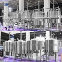 Équipement de brassage de bière artisanale automatique HG 1000L 2000L avec réservoirs contrôlés par PLC pour brasseries et pubs