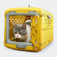 Portable Plastic <strong>Dog</strong> Carrier Cat Cage Foldable <strong>Small</strong> Backpack Button Closure Breathable Pet Case Airline Collapsible <strong>Dog</strong> <strong>Crate</strong> - Product Image 2