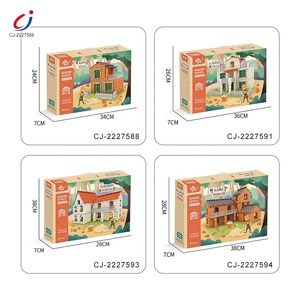 Chengji khối nhựa cho nhà xây dựng xây dựng một ngôi nhà nóng bán trò chơi Bộ DIY lắp ráp kiến trúc sư biệt thự chơi đặt đồ chơi - Product Image 4