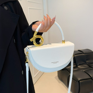 Bolso <span class=keywords><strong>de</strong></span> Hombro Retro Europeo Americano, Bolso Bandolera <span class=keywords><strong>de</strong></span> Diseño Moderno, Bolso <span class=keywords><strong>de</strong></span> Mano Elegante y Ligero <span class=keywords><strong>de</strong></span> Lujo, Color Sólido, Versátil, Casual - Product Image 2