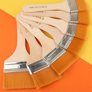 Bán Buôn Công Cụ Bàn Chải Thiết Lập Nghệ Sĩ Nylon Lông Tường Phẳng Polyester Bằng Gỗ Dài Xử Lý Latex Sơn Bàn Chải - Product Image 3