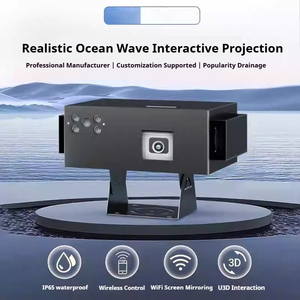 Interaktif 3D okyanus deniz dalga projektör açık plaj restoran merdiven aydınlatma dekor için holografik ekran bahçeleri için - Product Image 2