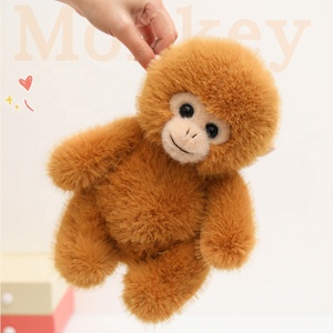 Peluche Scimmia Dorata Morbida e Adorabile, Macaco Selvatico Imbottito, Bambola di Peluche Animale del Zoo Virale, Morbida Bambola di Stoffa, Regalo all'Ingrosso per Bambini - Product Image 2