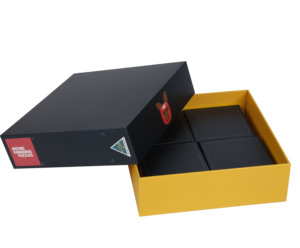 Custom printing recycled cardboard 2 piece gift box puzzle box packaging square paper box with lid