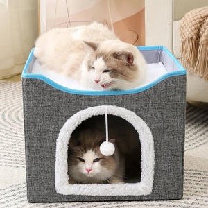 Niche <span class=keywords><strong>pour</strong></span> animaux d'intérieur pliable en sisal, <span class=keywords><strong>pour</strong></span> chiens et chats, toutes saisons, avec rangement, <span class=keywords><strong>pour</strong></span> salon, offrant chaleur et confort - Product Image 3