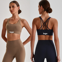 Soutien-gorge de sport léger et sans coutures pour femme, dos nu et sexy - Idéal pour le yoga, la gym et les activités sportives
