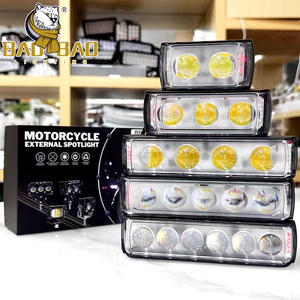 BAOBAO BB1813 Mini système de conduite Polic lumière rouge bleu <span class=keywords><strong>blanc</strong></span> jaune Flash moto lumières aluminium plastique 2 yeux forme de hibou - Product Image 1