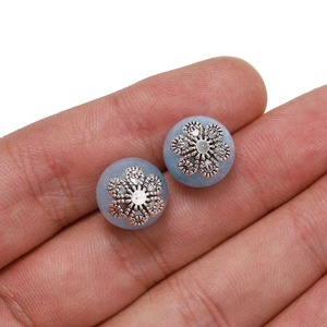 Cuentas espaciadoras de flor de seis pétalos en plata antigua para la fabricación de collares, paquete de 50 piezas. - Product Image 5