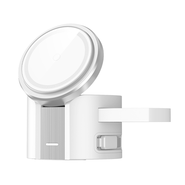 3 in 1 Charging Station for Charger Stand 25W Auto-Rotating Wireless Charger for iPhone 18 17 16 with 80cm Retractable Cable