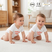 Combinaison bébé à manches courtes en pur coton, pour bébés garçons et filles, légère, été, blanche unie, vente en gros, commande en gros