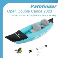 Kayak gonflable en PVC double pour adultes, bateau en caoutchouc, canoë de pêche en eaux vives, compétition, activités de dérive en plein air, aviron, 2 personnes, 1