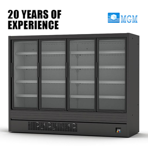 Frigorifero per Bevande da Supermercato, Vetrina Espositiva Commerciale in Vetro, Congelatore Multilivello per Bottiglie d'Acqua - Product Image 1