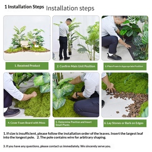 Plantes tropicales vertes artificielles, fleurs artificielles, aménagement paysager pour entrée, décoration de fenêtre intérieure, décorations d'<span class=keywords><strong>escalier</strong></span> - Product Image 4