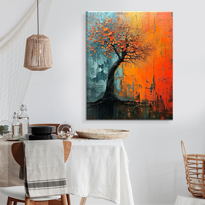 Dipinto Moderno di Lusso con Paesaggio Astratto, Bellissima Decorazione da Parete per Soggiorno, Olio su Tela con Supporto Leggero - Product Image 6