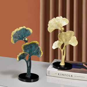 Nordic modern creative ginkgo biloba home handicrafts ornament living room TV <b>wine</b> <b>cabinet</b> entrance office decoration - Product Image 1