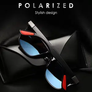 Kacamata hitam terpolarisasi pria wanita, desain merek klasik mengemudi bingkai persegi produsen kaca matahari UV400 kacamata hitam polarisasi
