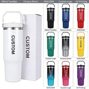 Customizable 3-Lid Design Stainless Steel <strong>Water</strong> <strong>Bottle</strong> | 900ml <strong>Extra</strong> <strong>Large</strong> Capacity Tumbler with Carry Handle for Outdoor/Office - Product Image 4