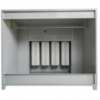 Cabine de peinture en poudre pour acier, moteur, taille personnalisée, filtre à cartouche, nettoyage par jet pulsé, usage en atelier