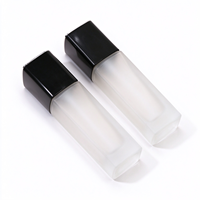 Flacon de fond de teint liquide en verre givré de 30 ml, distributeur de lotion portable, conteneur rechargeable pour sérum de soin de la peau