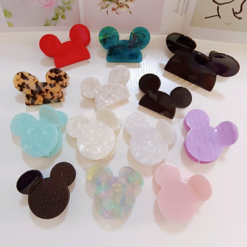 Мёд завод настроить большой биоразлагаемый Ацетатный целлюлозный зажим для волос мыши для женщин