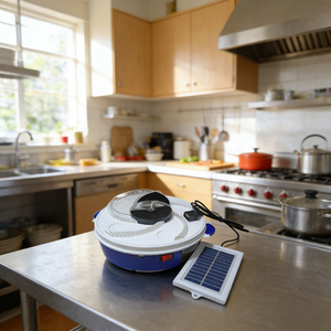 Piège à mouches électrique solaire commercial avec fonctionnement continu de 72 heures pour cuisines de restaurants/cafétérias/boucheries - Product Image 5