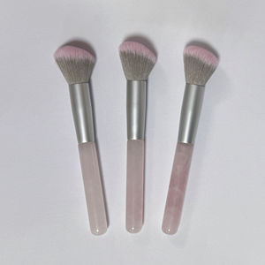 Pinceaux de maquillage de luxe en pierre de quartz rose naturel de couleur rose de qualité supérieure - Product Image 2