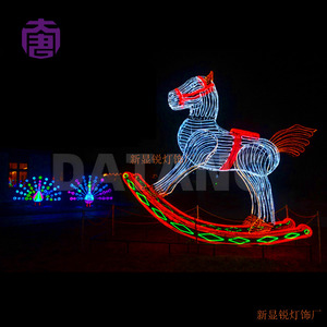 ไฟประดับรูปม้าลากคริสต์มาสแบบ 3 มิติ LED สำหรับถนนเชิงพาณิชย์และภูมิทัศน์กลางแจ้งในช่วงเทศกาล - Product Image 2