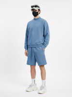 Ensemble décontracté homme automne-hiver : pull ample à col roulé doublé polaire et short de couleur unie – Vente en gros fiable