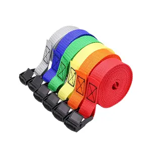 Sangles d'arrimage à boucle à came de 1 pouce, <span class=keywords><strong>code</strong></span> couleur, capacité de 200 kg, boucle infinie, <span class=keywords><strong>sangle</strong></span> d'emballage <span class=keywords><strong>pour</strong></span> déménagement, boîtes, valises - Product Image 1