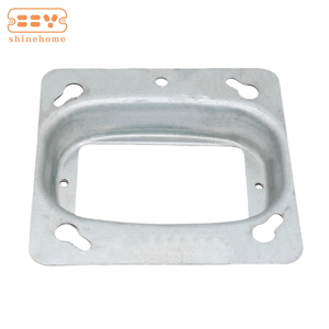 Cubierta de Dispositivo Único de acero cuadrado de 4 pulgadas elevada de 3/4 pulgadas con caja de salida de tipo Volume.52C14 de 5,1 pulgadas cúbicas - Product Image 3