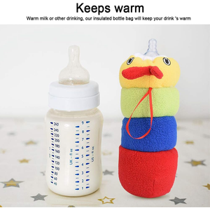 Eco-friendly bambino Charm bottiglia di latte tenere caldo supporto appendibile peluche colorato Caterpillar custodia portatile per <span class=keywords><strong>biberon</strong></span> Cover termica - Product Image 6
