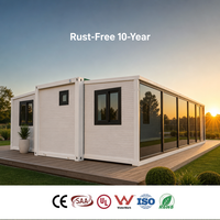 Casa Contenedor Prefabricada Expandible de 30 y 40 Pies, con Panel Sándwich y Ventanas Grandes, Resistente al Viento, según Normas Australianas AS NZS 1170.2