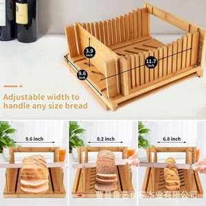 Boîte à pain en bambou à double couche, armoire de rangement de 12,6 pouces pour la cuisine, le pâtisserie et les toasts - Product Image 5