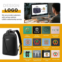 Tas Ransel Laptop Ringan Tipis untuk Wanita Pria Tahan Air Tas Ransel Bisnis Sekolah Logo Warna Kustom Tas Ransel Bisnis Perjalanan