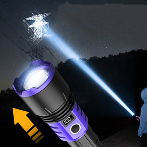 Đèn pin laser siêu sáng, zoom bền lâu, đa chức năng, thân hợp kim nhôm, dùng ngoài trời, tự vệ, đạt chuẩn IP65 - Product Image 1