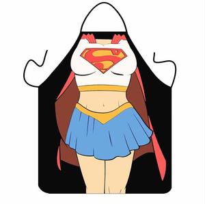 <span class=keywords><strong>Tablier</strong></span> de <span class=keywords><strong>cuisine</strong></span> amusant, imprimé arc-en-ciel licorne de dessin animé, sans manches, en coton et lin, pour hommes et femmes, outils de nettoyage domestique - Product Image 2