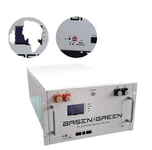 ประกอบได้อย่างง่ายดายพลังงานแสงอาทิตย์ 48V 51.2V 15 Kwh แบตเตอรี่วางซ้อนกันได้ BASEN DIY ชุดกล่องโลหะ BMS พร้อมเซลล์ - Product Image 1